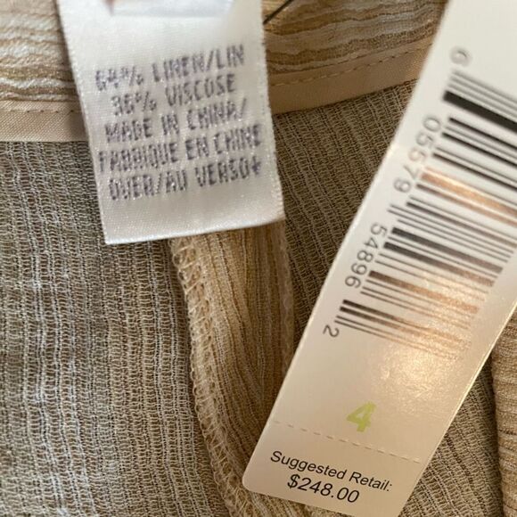 New Linen Blend Loose Lounge Pants, XL - Picture 2 of 9